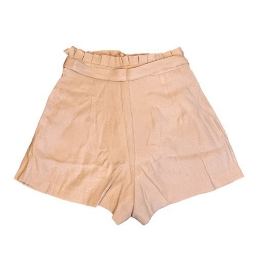 Astr The Label Pacific‎ Pleated Tie Waist Shorts Peach Papaya High Waist M - Picture 5 of 9